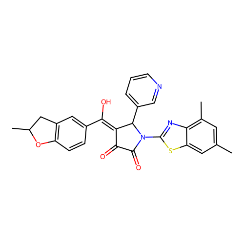 1-(4,6-dimethyl-1,3-benzothiazol-2-yl)-3-hydroxy-4-(2-methyl-2,3-dihydro-1-benzofuran-5-carbonyl)-5-(pyridin-3-yl)-2,5-dihydro-1H-pyrrol-2-one structure