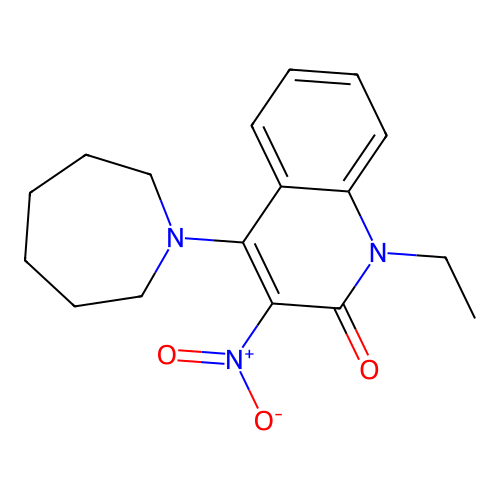 4-(azepan-1-yl)-1-ethyl-3-nitroquinolin-2(1H)-one structure