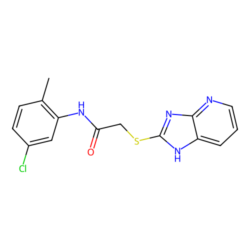 N-(5-chloro-2-methylphenyl)-2-(1H-imidazo[4,5-b]pyridin-2-ylsulfanyl)acetamide structure