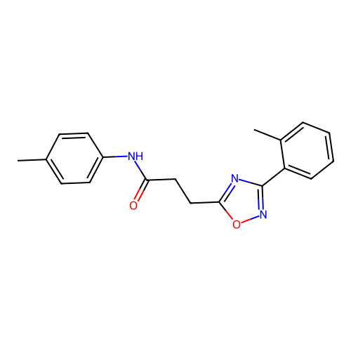 N-(4-methylphenyl)-3-[3-(2-methylphenyl)-1,2,4-oxadiazol-5-yl]propanamide structure