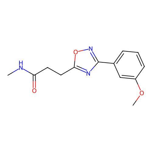3-[3-(3-methoxyphenyl)-1,2,4-oxadiazol-5-yl]-N-methylpropanamide structure