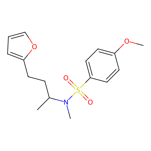 N-[4-(furan-2-yl)butan-2-yl]-4-methoxy-N-methylbenzenesulfonamide structure