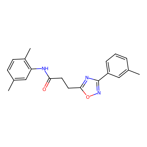 N-(2,5-dimethylphenyl)-3-[3-(3-methylphenyl)-1,2,4-oxadiazol-5-yl]propanamide structure