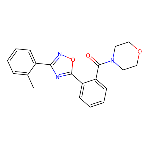 [2-[3-(2-Methylphenyl)-1,2,4-oxadiazol-5-yl]phenyl]-morpholin-4-ylmethanone structure