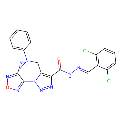 C20H17Cl2N9O2 structure