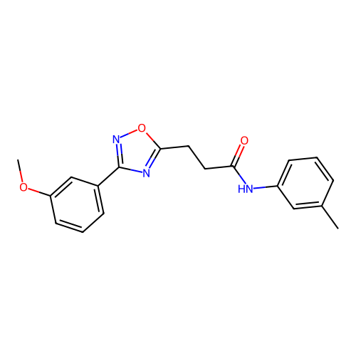 3-[3-(3-methoxyphenyl)-1,2,4-oxadiazol-5-yl]-N-(3-methylphenyl)propanamide structure