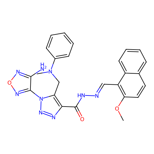 C25H23N9O3 structure