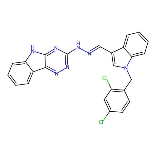C25H17Cl2N7 structure