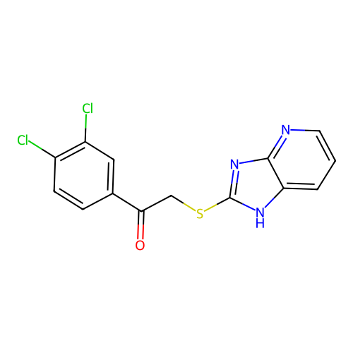 1-(3,4-dichlorophenyl)-2-(1H-imidazo[4,5-b]pyridin-2-ylsulfanyl)ethanone structure