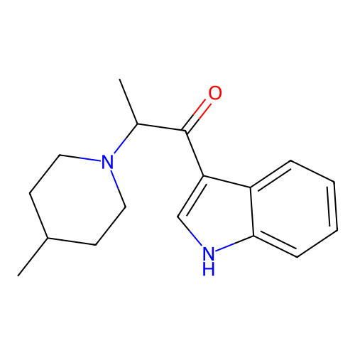 1-(1H-indol-3-yl)-2-(4-methylpiperidin-1-yl)propan-1-one structure