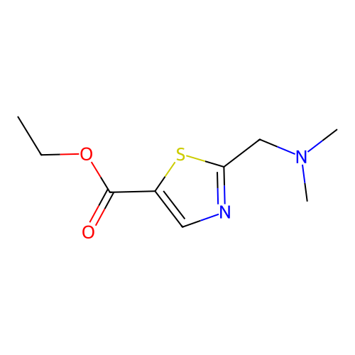 Ethyl 2-[(dimethylamino)methyl]-1,3-thiazole-5-carboxylate structure