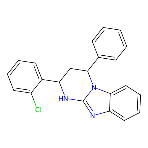 2-(2-Chlorophenyl)-4-phenyl-1,2,3,4-tetrahydropyrimido[1,2-a]benzimidazole structure