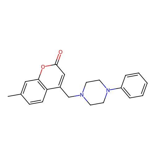 7-Methyl-4-[(4-phenylpiperazin-1-yl)methyl]chromen-2-one structure