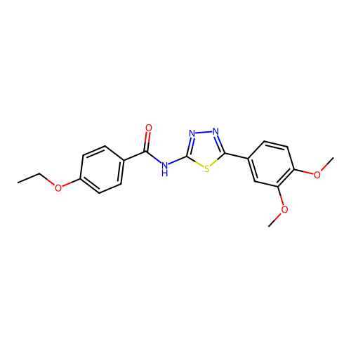 N-(5-(3,4-dimethoxyphenyl)-1,3,4-thiadiazol-2-yl)-4-ethoxybenzamide structure