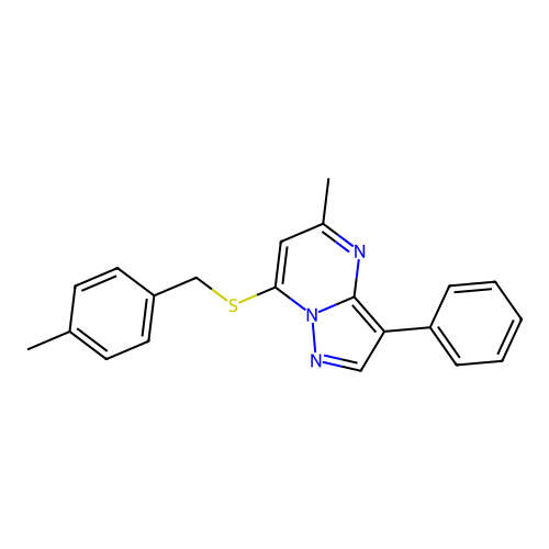 5-Methyl-7-[(4-methylbenzyl)sulfanyl]-3-phenylpyrazolo[1,5-a]pyrimidine structure