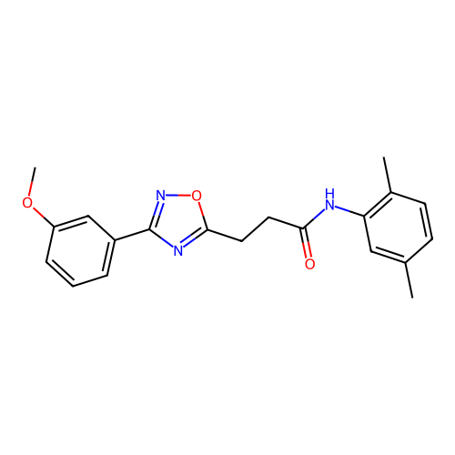N-(2,5-dimethylphenyl)-3-[3-(3-methoxyphenyl)-1,2,4-oxadiazol-5-yl]propanamide structure