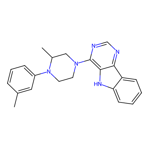 4-[3-methyl-4-(3-methylphenyl)piperazin-1-yl]-5H-pyrimido[5,4-b]indole structure