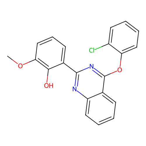 2-(4-(2-Chlorophenoxy)quinazolin-2-yl)-6-methoxyphenol structure