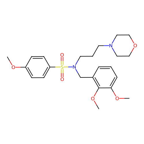 N-(2,3-dimethoxybenzyl)-4-methoxy-N-(3-morpholinopropyl)benzenesulfonamide structure