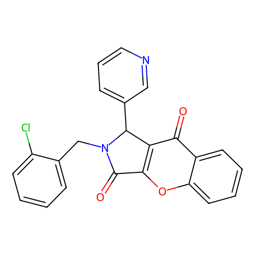 2-(2-Chlorobenzyl)-1-(pyridin-3-yl)-1,2-dihydrochromeno[2,3-c]pyrrole-3,9-dione structure