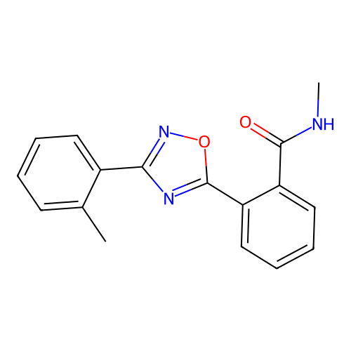 N-methyl-2-[3-(2-methylphenyl)-1,2,4-oxadiazol-5-yl]benzamide structure