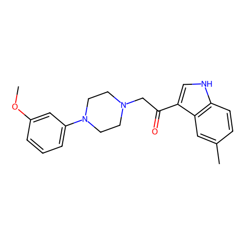 2-[4-(3-methoxyphenyl)piperazin-1-yl]-1-(5-methyl-1H-indol-3-yl)ethanone structure