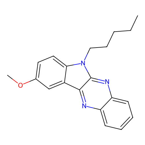 9-methoxy-6-pentyl-6H-indolo[2,3-b]quinoxaline structure