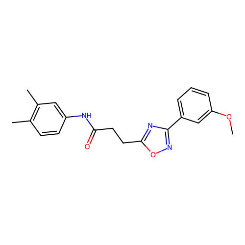 N-(3,4-dimethylphenyl)-3-[3-(3-methoxyphenyl)-1,2,4-oxadiazol-5-yl]propanamide structure