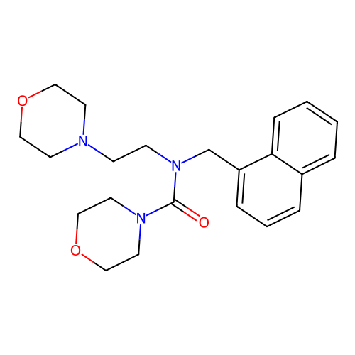 N-[2-(morpholin-4-yl)ethyl]-N-(naphthalen-1-ylmethyl)morpholine-4-carboxamide structure