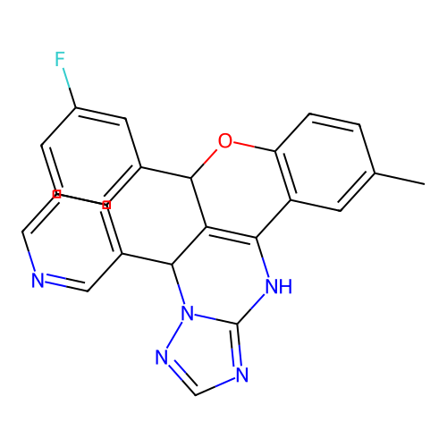 C24H18FN5O structure