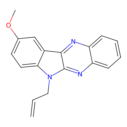 6-allyl-9-methoxy-6H-indolo[2,3-b]quinoxaline structure