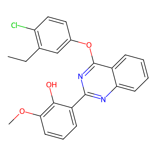 2-(4-(4-Chloro-3-ethylphenoxy)quinazolin-2-yl)-6-methoxyphenol structure