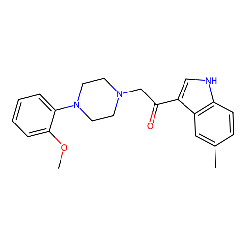 2-[4-(2-methoxyphenyl)piperazin-1-yl]-1-(5-methyl-1H-indol-3-yl)ethanone structure