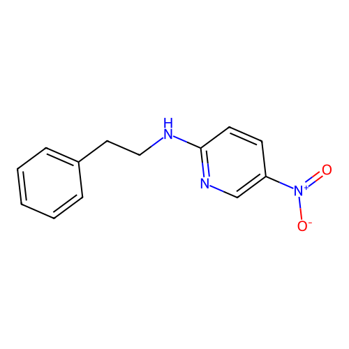 5-nitro-N-(2-phenylethyl)pyridin-2-amine structure