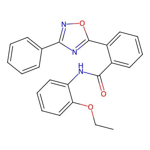 N-(2-ethoxyphenyl)-2-(3-phenyl-1,2,4-oxadiazol-5-yl)benzamide structure