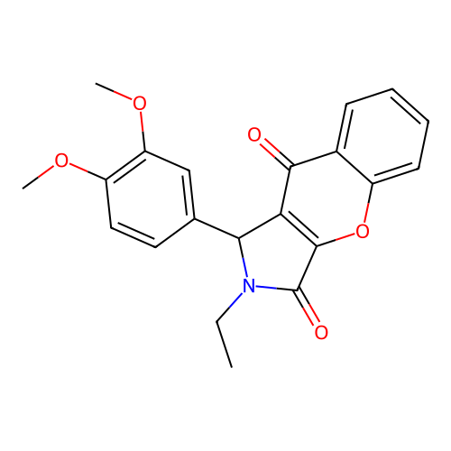 1-(3,4-Dimethoxyphenyl)-2-ethyl-1,2-dihydrochromeno[2,3-c]pyrrole-3,9-dione structure