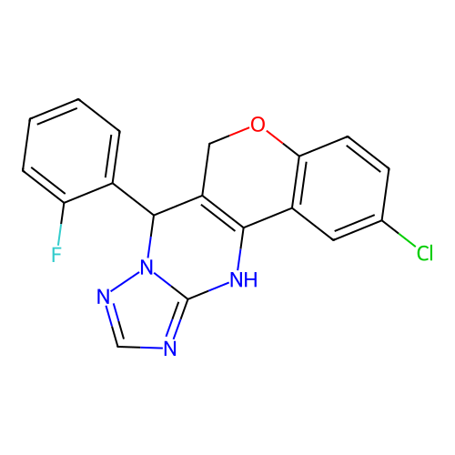 C18H12ClFN4O structure