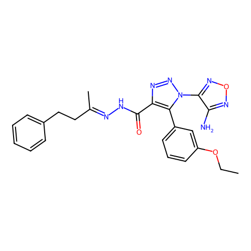 C23H24N8O3 structure