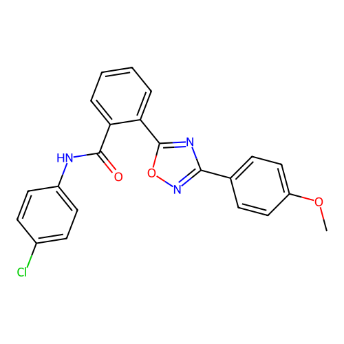 N-(4-chlorophenyl)-2-[3-(4-methoxyphenyl)-1,2,4-oxadiazol-5-yl]benzamide structure