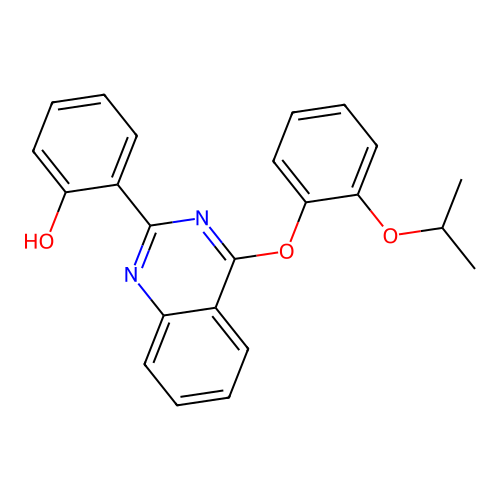 2-{4-[2-(Propan-2-yloxy)phenoxy]quinazolin-1-ium-2-yl}phenolate structure