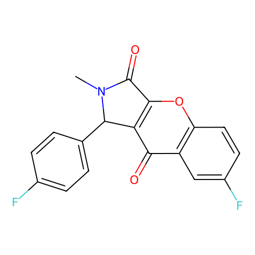7-Fluoro-1-(4-fluorophenyl)-2-methyl-1,2-dihydrochromeno[2,3-c]pyrrole-3,9-dione structure
