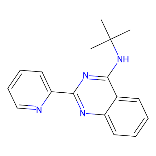 N-tert-butyl-2-pyridin-2-ylquinazolin-4-amine structure