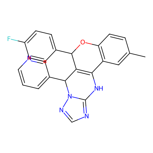 C24H18FN5O structure