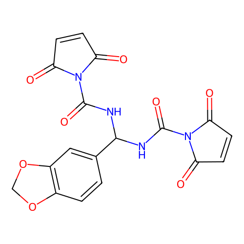 n,n'-(1,3-benzodioxol-5-ylmethanediyl)bis(2,5-dioxo-2,5-dihydro-1h-pyrrole-1-carboxamide) structure