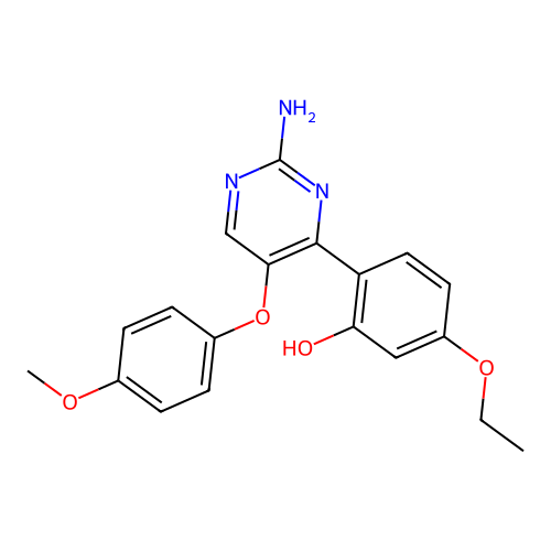 2-[2-Amino-5-(4-methoxyphenoxy)pyrimidin-4-yl]-5-ethoxyphenol structure