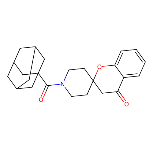 1'-(Adamantane-1-carbonyl)-3,4-dihydrospiro[1-benzopyran-2,4'-piperidine]-4-one structure