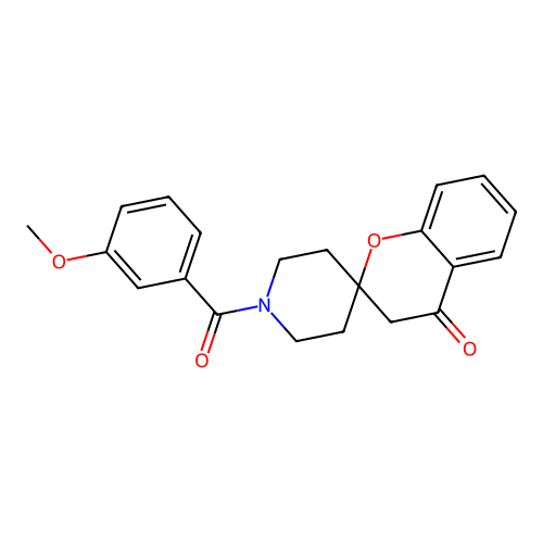 1'-(3-Methoxybenzoyl)spiro[chroman-2,4'-piperidin]-4-one structure