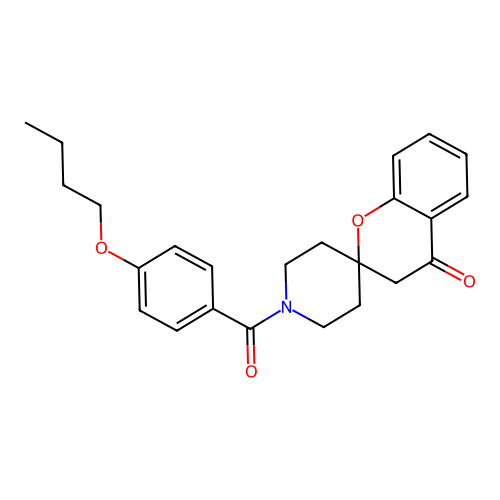 1'-(4-Butoxybenzoyl)spiro[chroman-2,4'-piperidin]-4-one structure