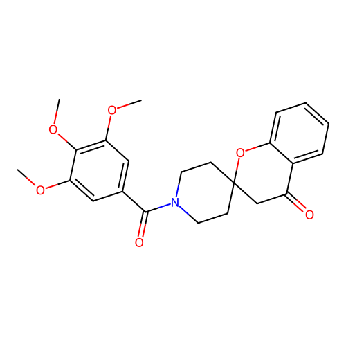 1'-(3,4,5-Trimethoxybenzoyl)spiro[chroman-2,4'-piperidin]-4-one structure
