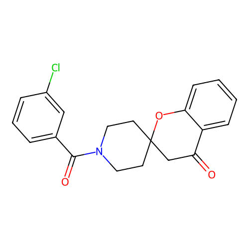 1'-(3-Chlorobenzoyl)spiro[chroman-2,4'-piperidin]-4-one structure